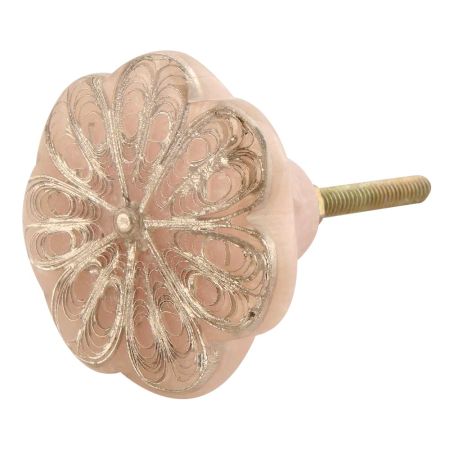 Baby Pink Flower Resin Drawer Knob Online